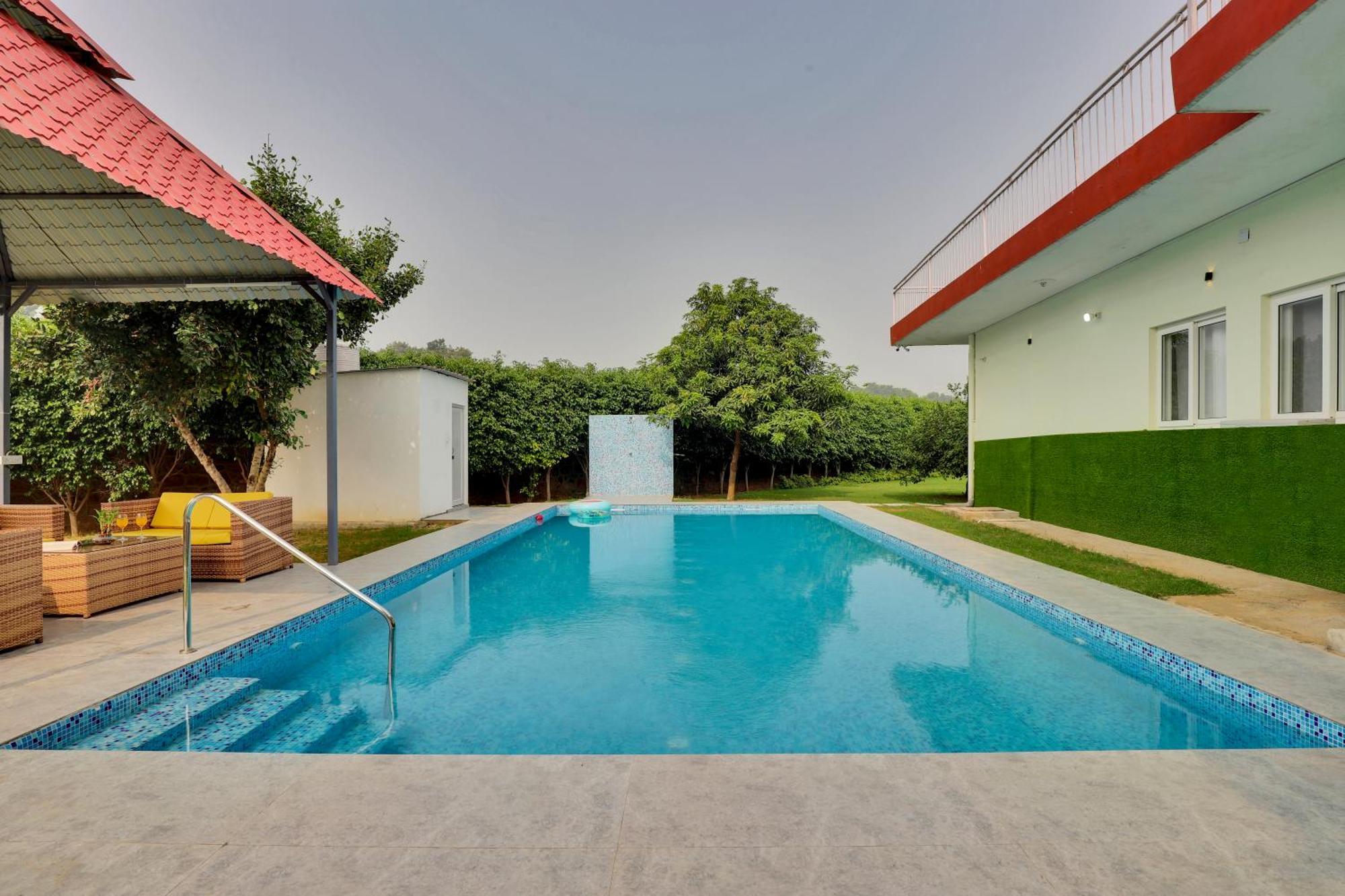 Alaya Stays 4Bhk Farmhouse With Pvt Pool & Garden - Manesar Gurgaon Dış mekan fotoğraf