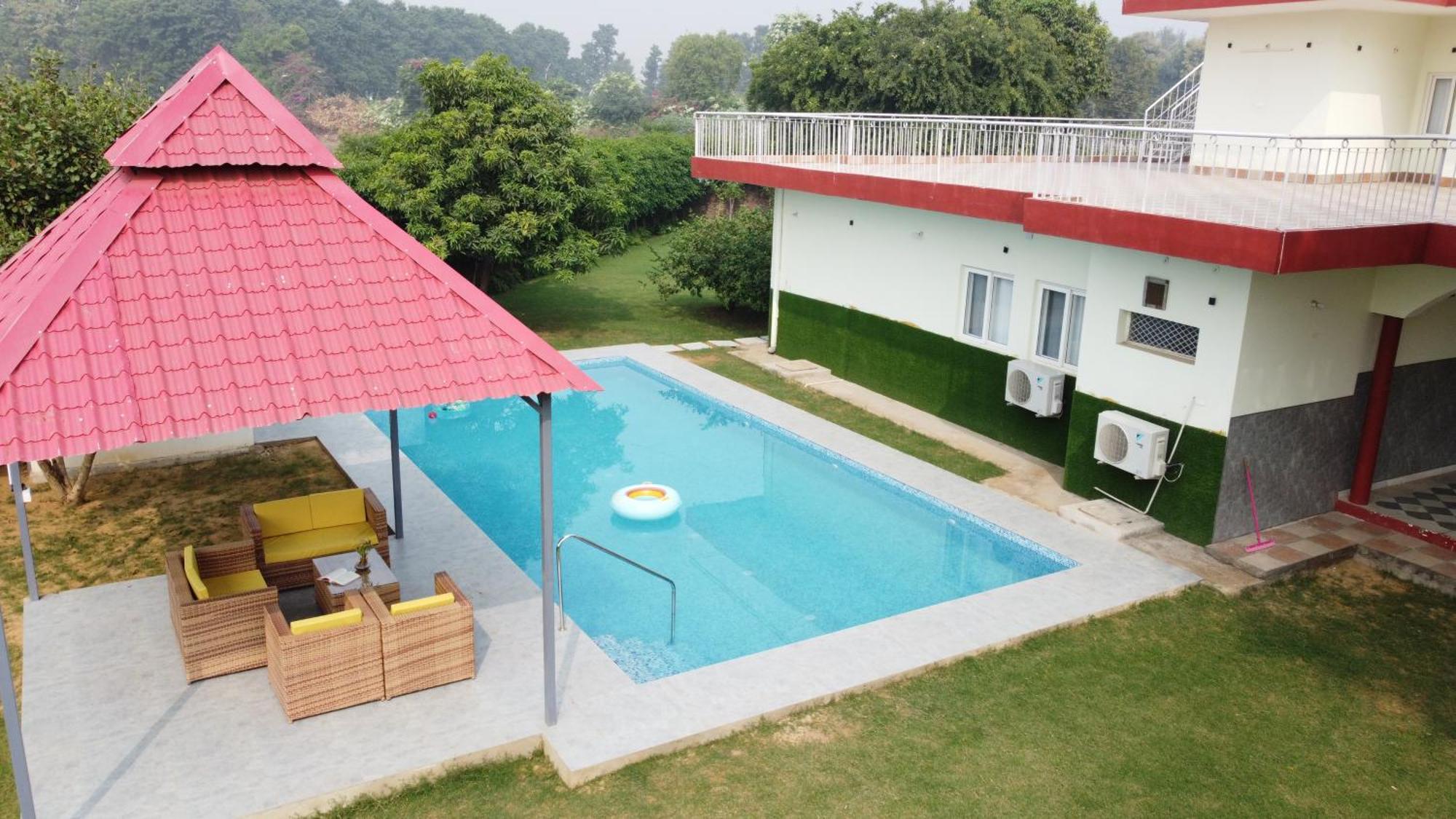 Alaya Stays 4Bhk Farmhouse With Pvt Pool & Garden - Manesar Gurgaon Dış mekan fotoğraf